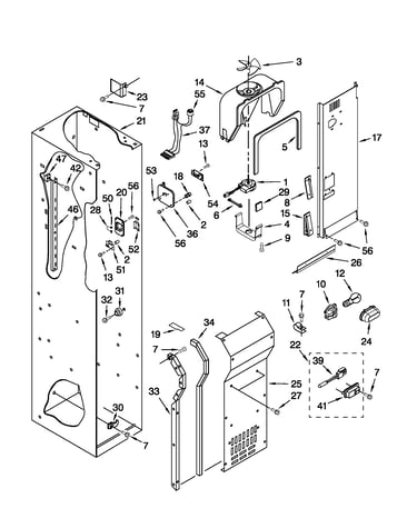 Freezer liner and air flow parts