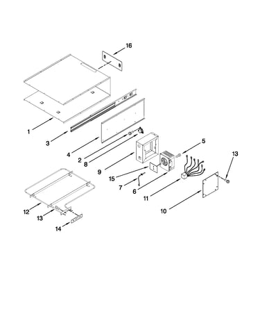 Internal warming drawer parts