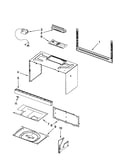Cabinet and installation parts