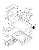 Burner box, gas valves, and switches