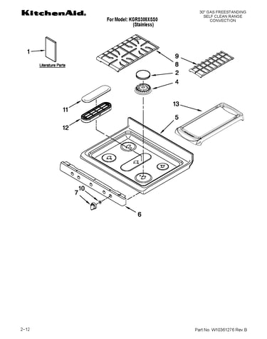 Cooktop parts