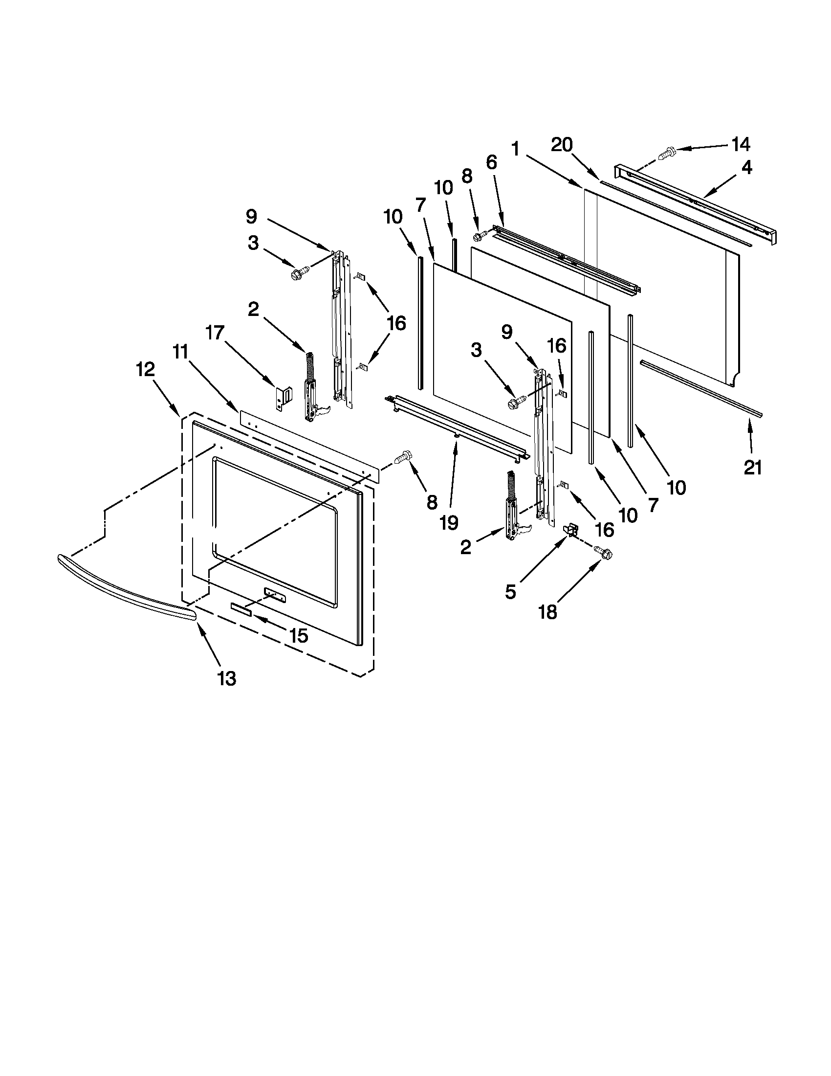 OVEN DOOR PARTS