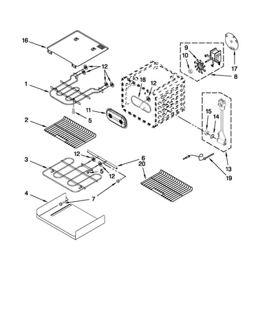 Internal oven parts