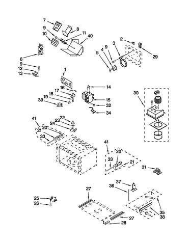 Cabinet and stirrer parts
