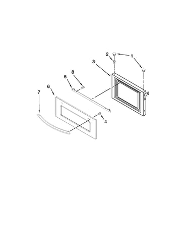 Microwave door parts