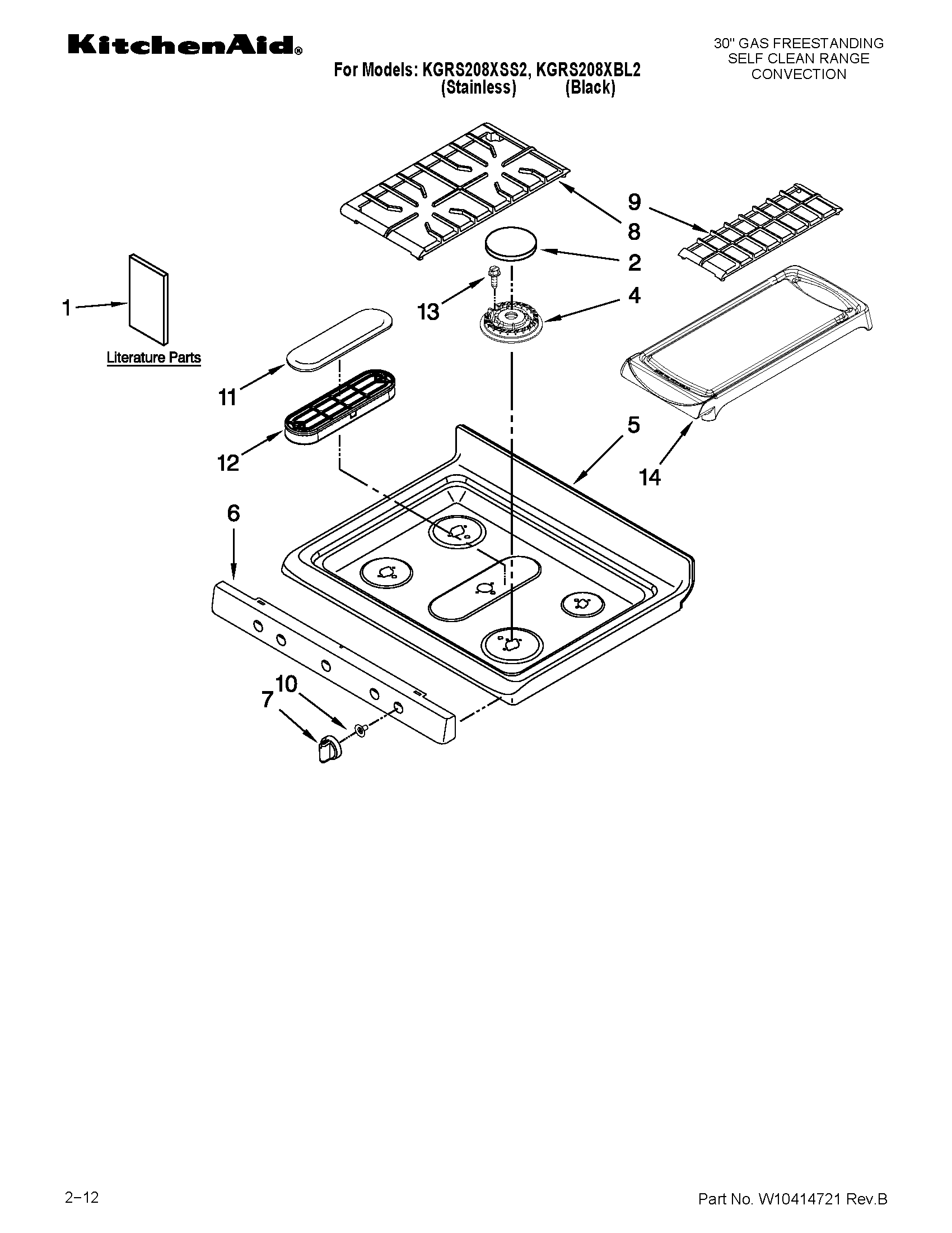 Cooktop parts