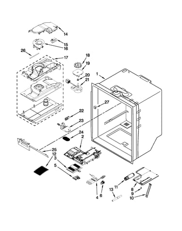 Refrigerator liner parts
