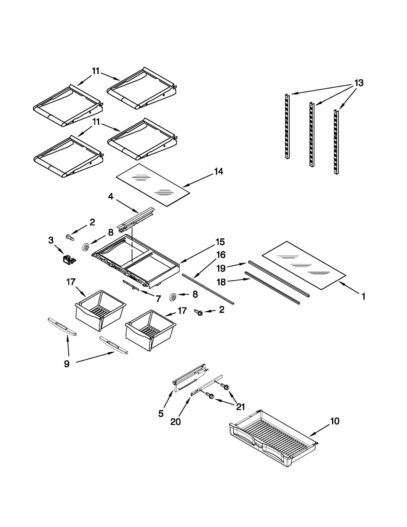 Shelf parts