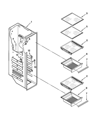 Freezer liner parts