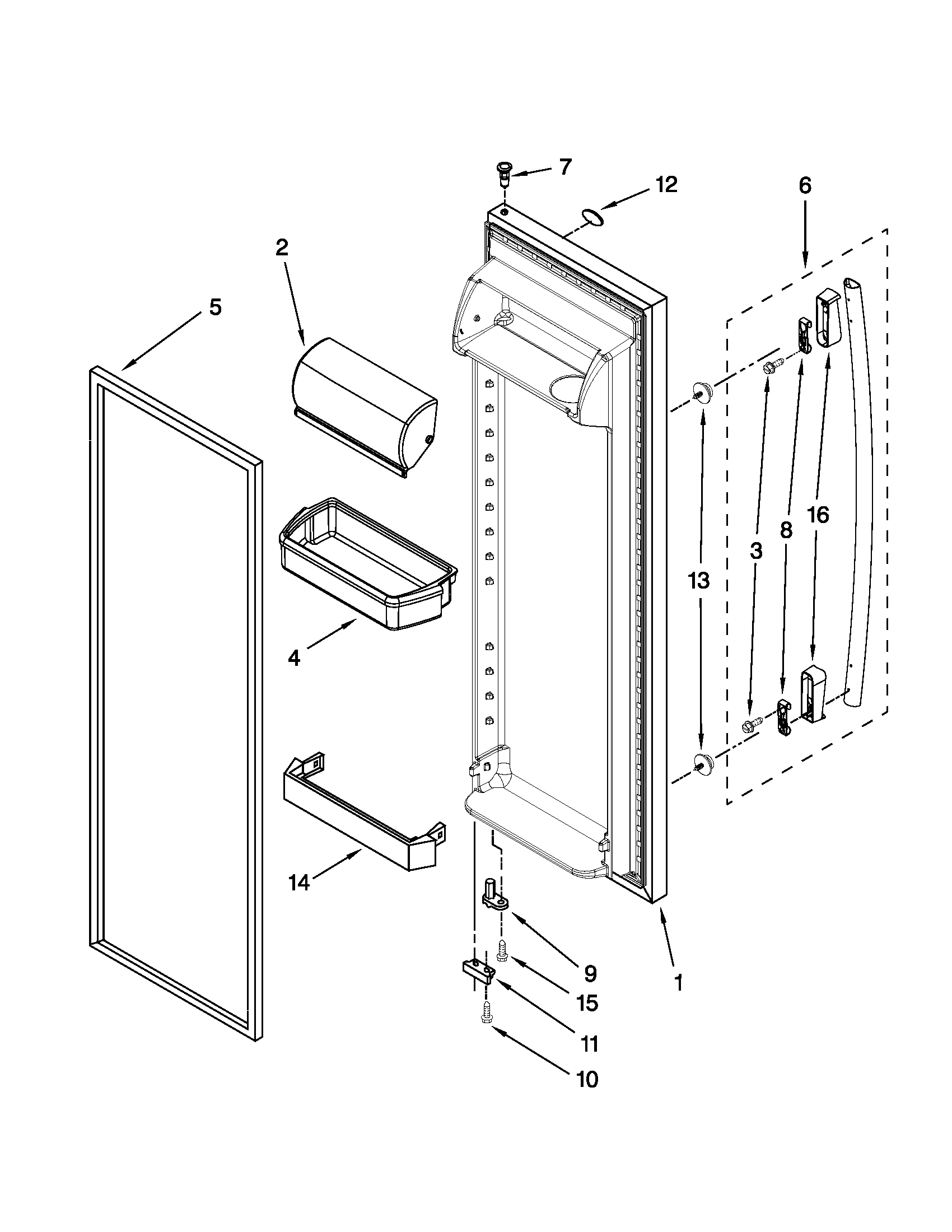 Refrigerator door parts
