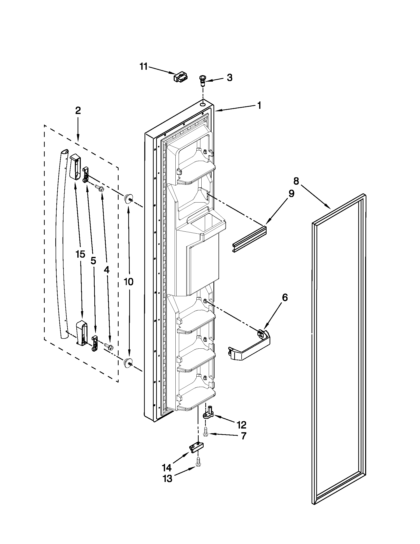 Freezer door parts