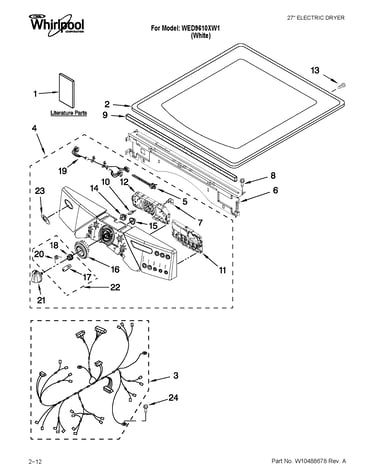 Top and console parts