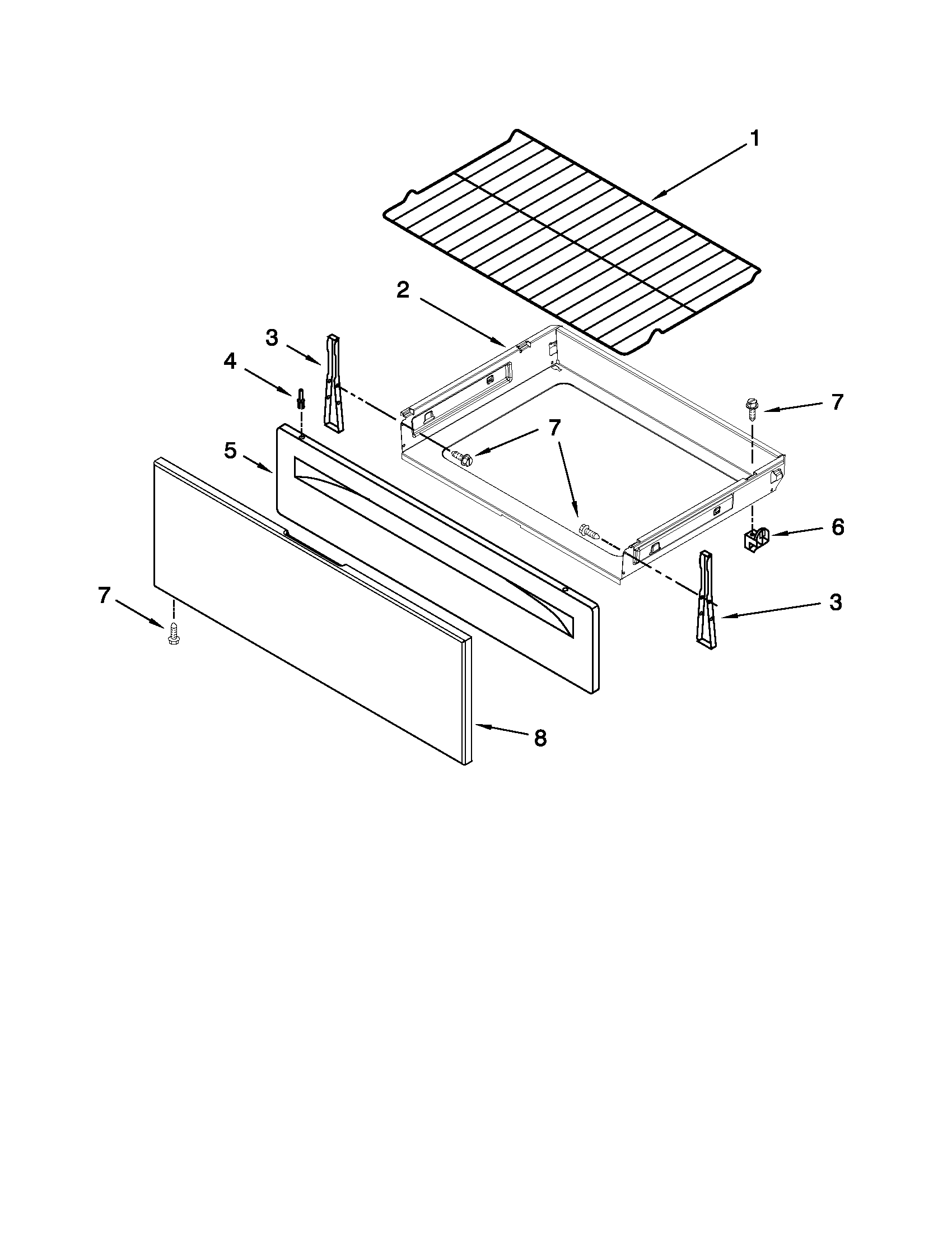 Drawer & broiler parts
