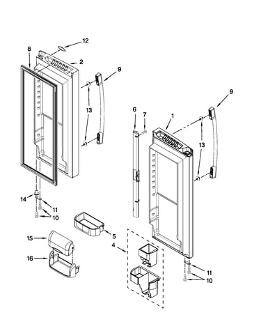 Refrigerator door parts
