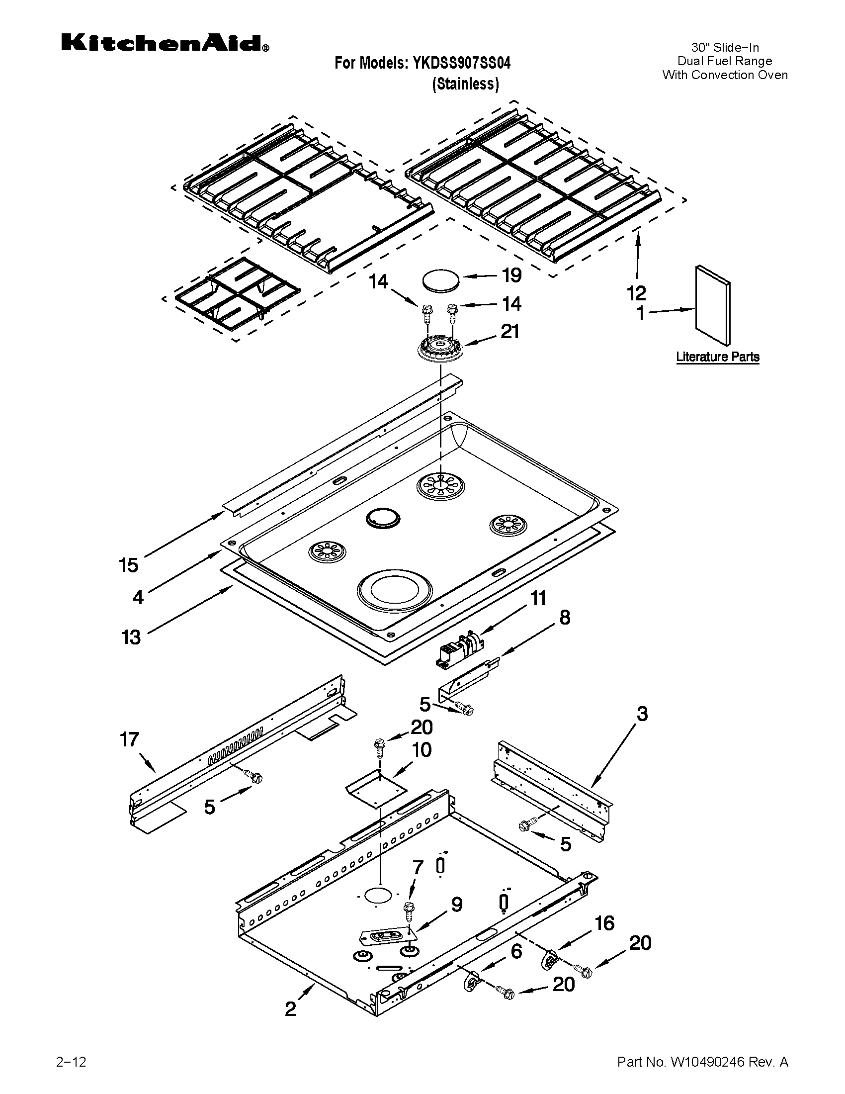 Cooktop parts