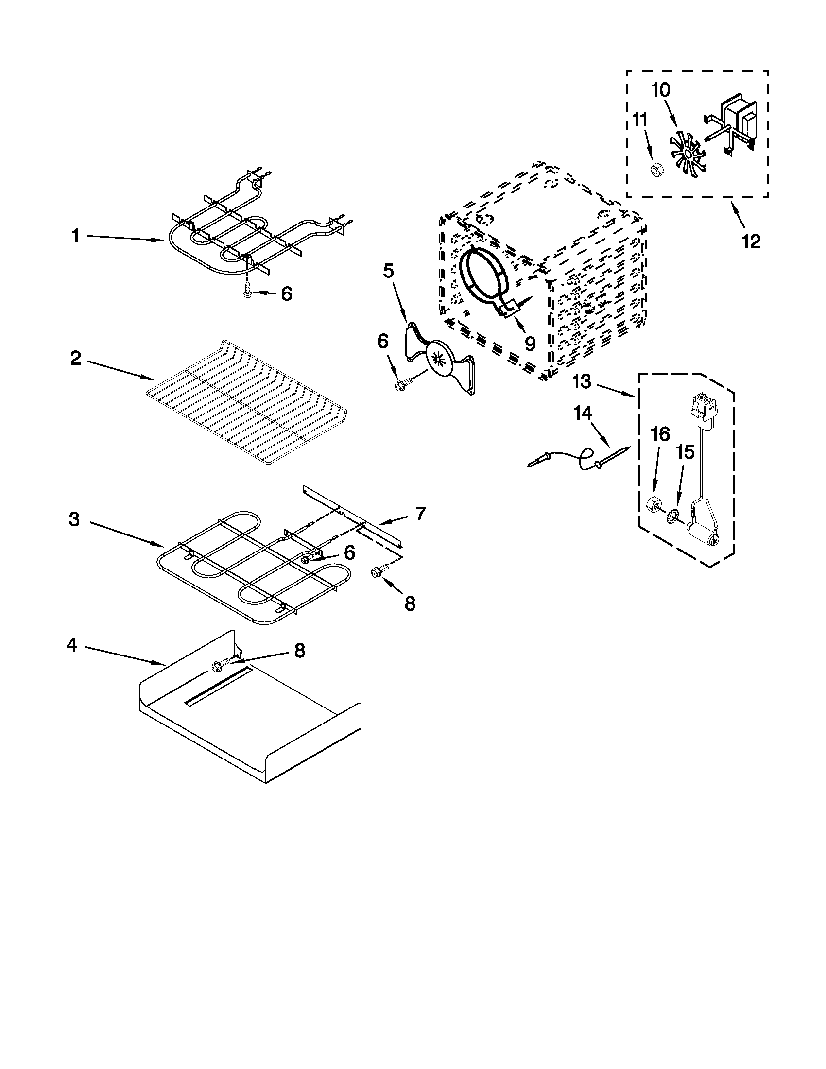 Internal oven parts