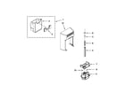 Whirlpool GSC25C6EYY02 motor and ice container parts diagram