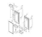 KitchenAid KBFS25EWWH5 refrigerator door parts diagram