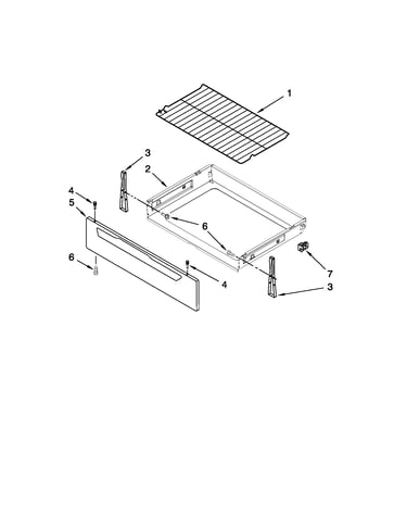 Drawer and rack parts