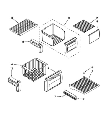Freezer shelf parts