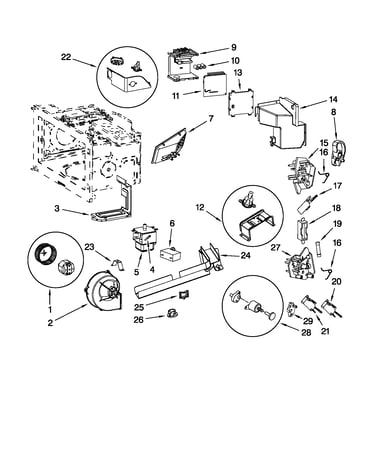 Interior and air flow parts