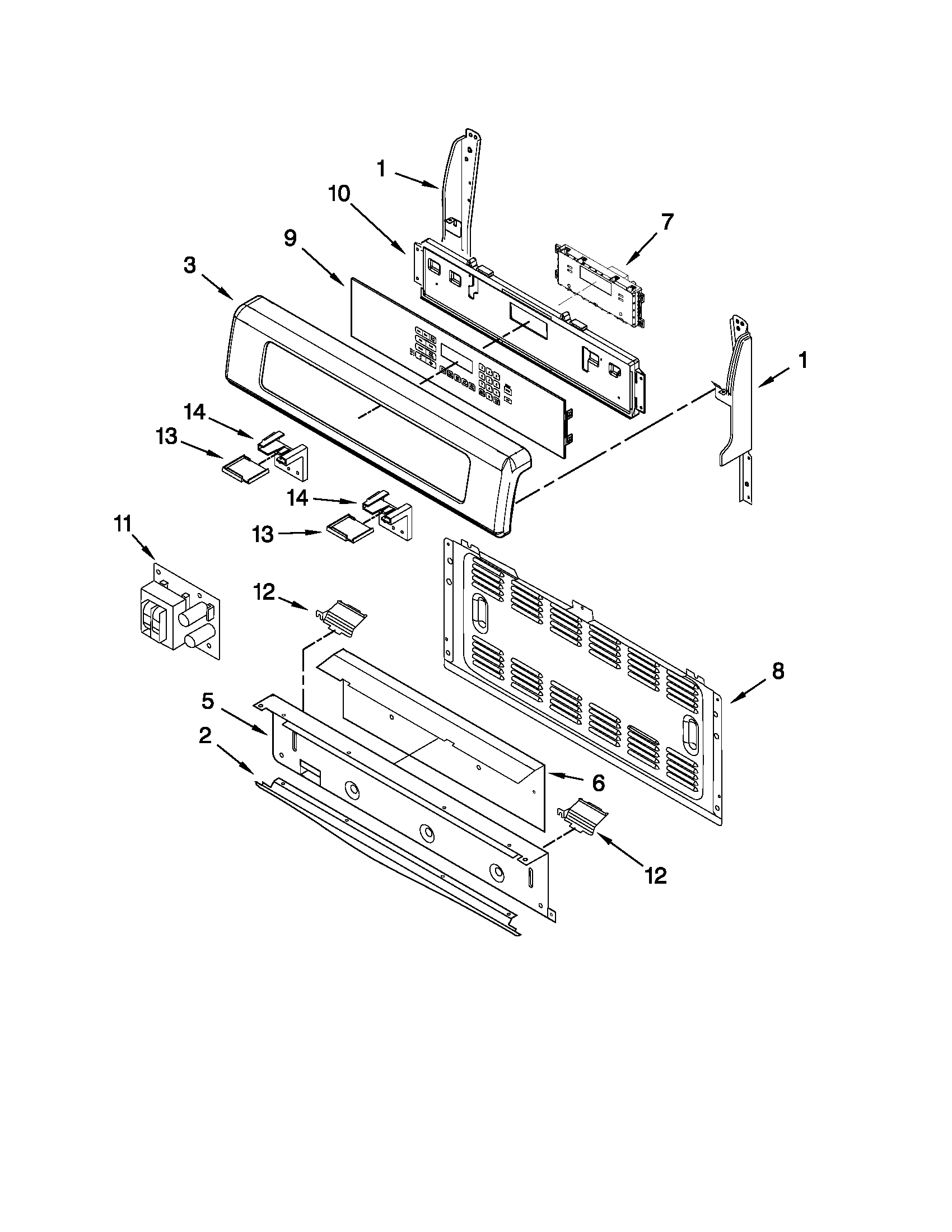 Control panel parts