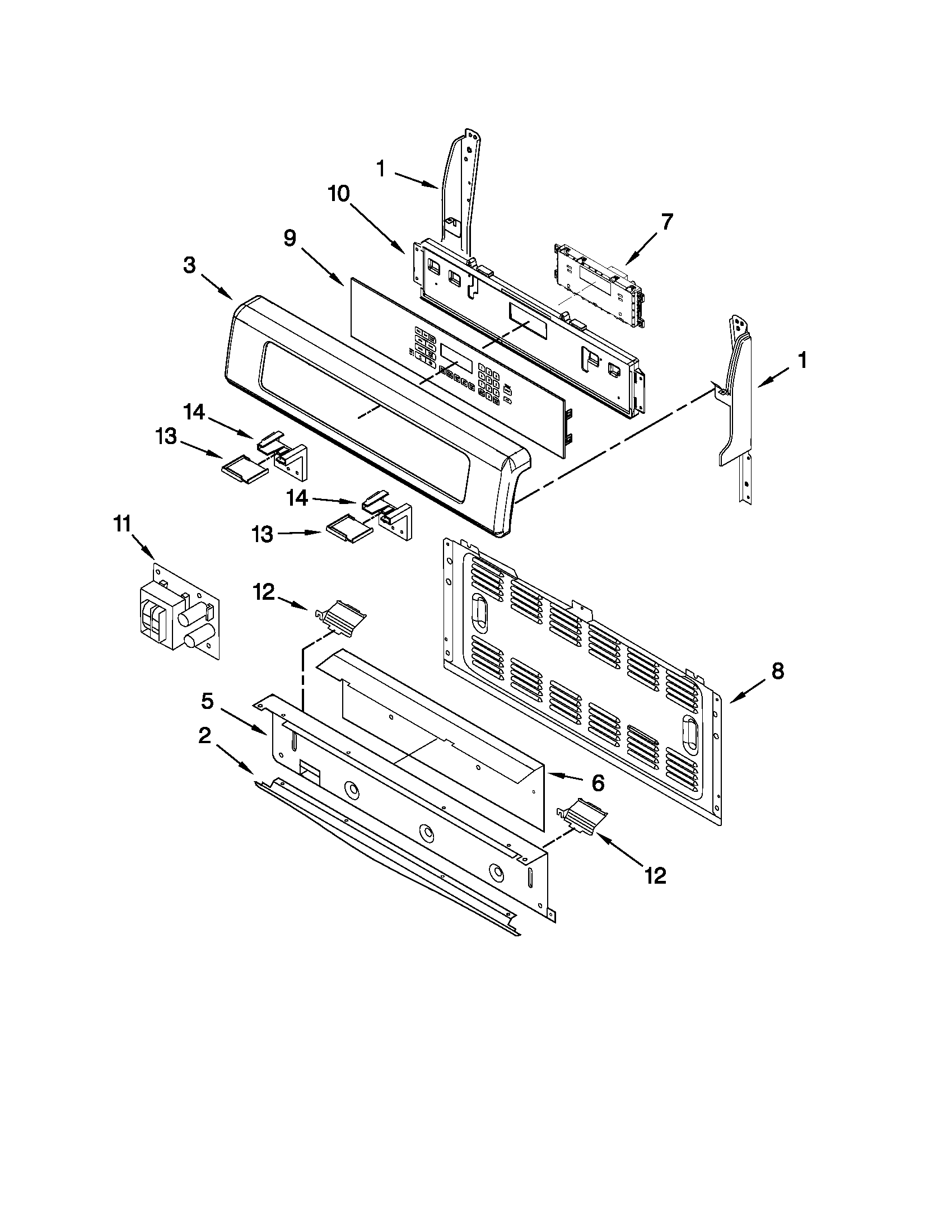 Control panel parts