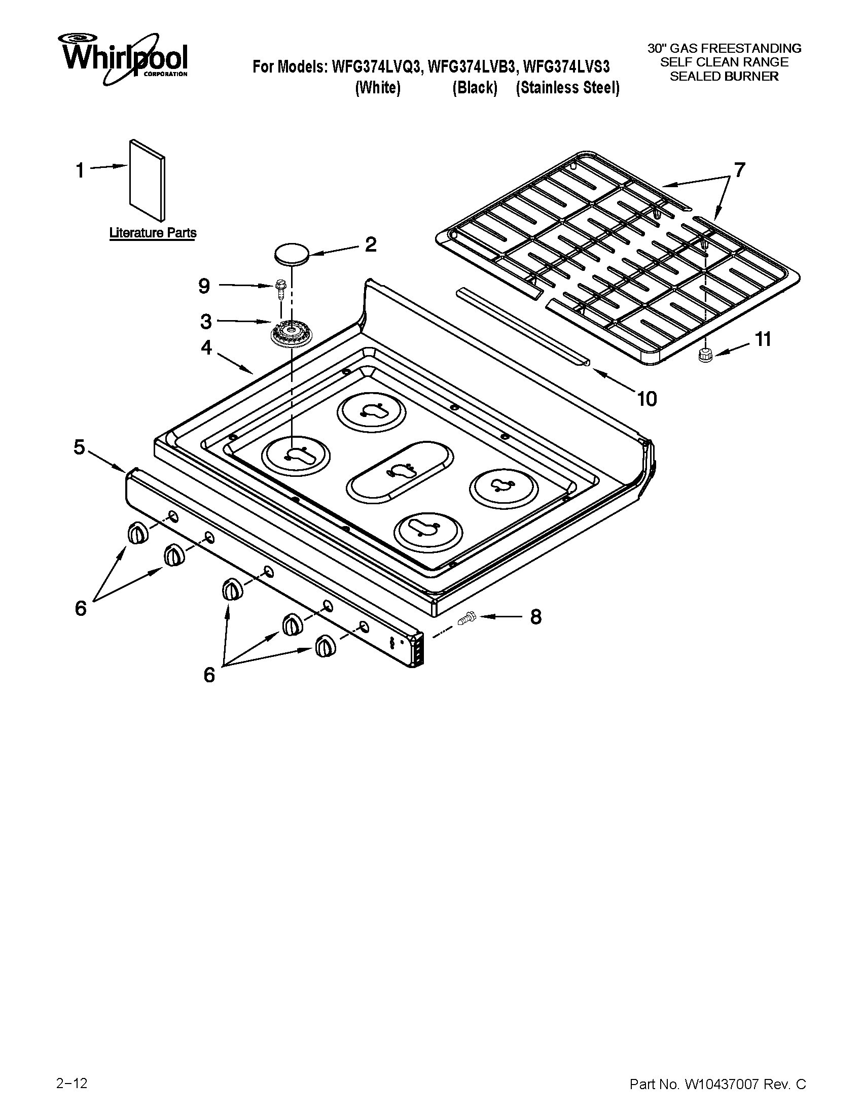COOKTOP PARTS