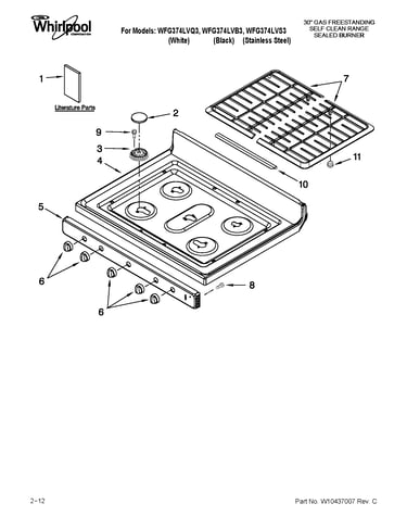 Cooktop parts