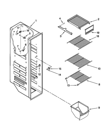 Freezer liner parts