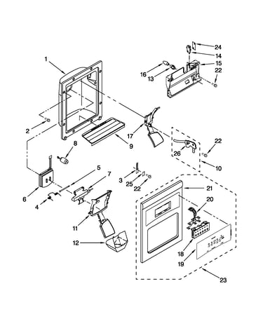 Dispenser front parts