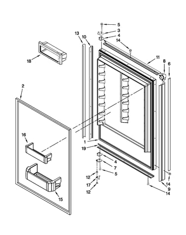 Refrigerator door parts