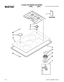 Cooktop, burner and grate parts