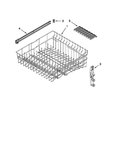 Upper rack and track parts