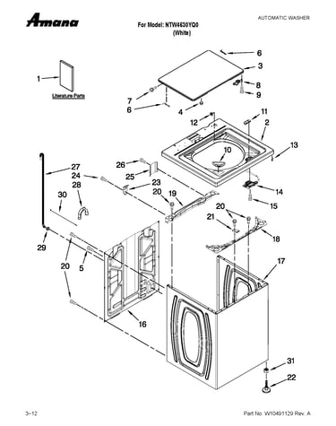 Top and cabinet parts