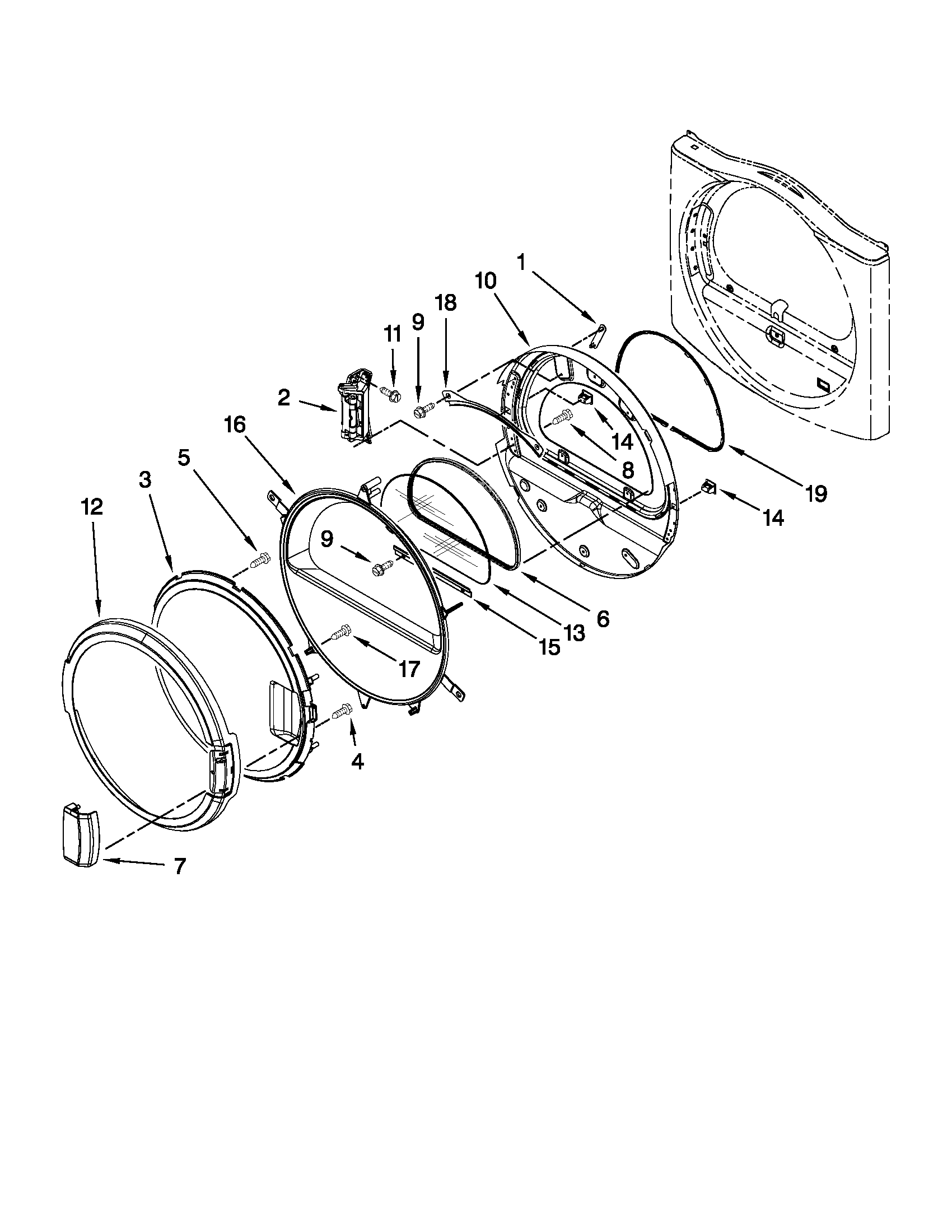 DRYER DOOR PARTS