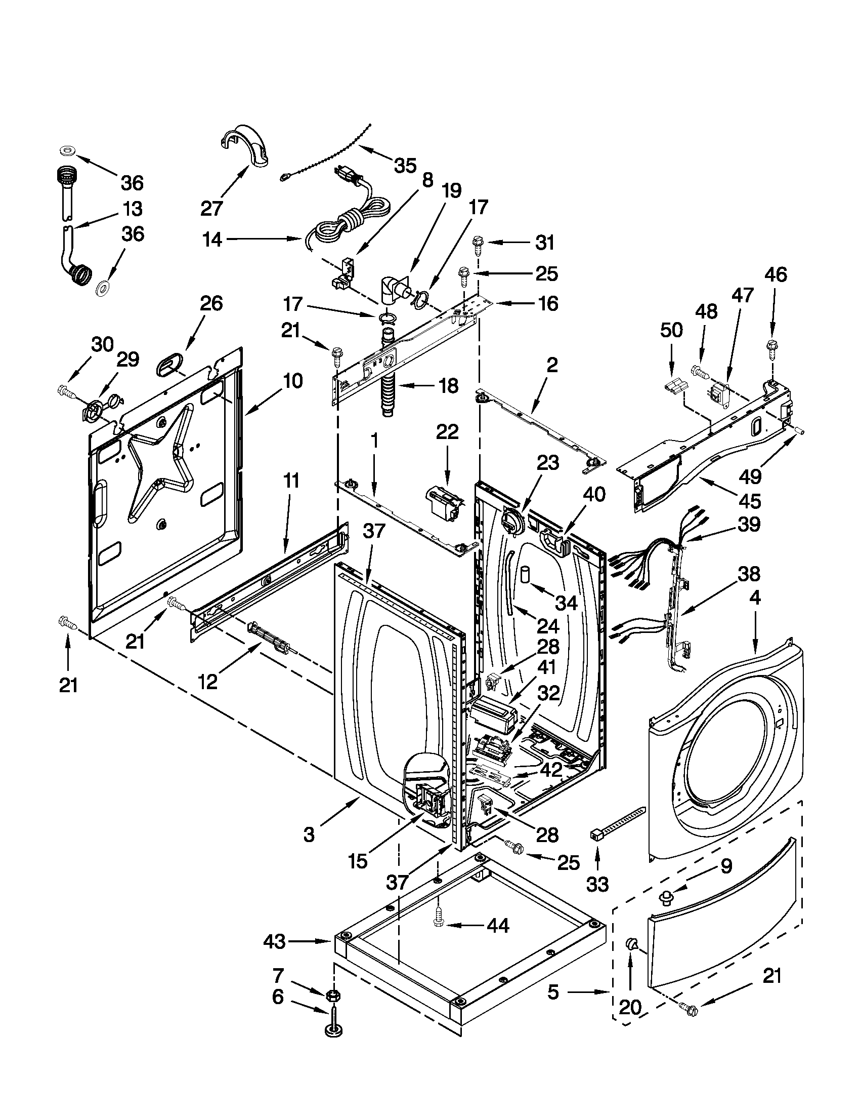 WASHER CABINET PARTS