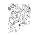 Maytag MLE20PRBZW0 bulkhead and blower parts diagram