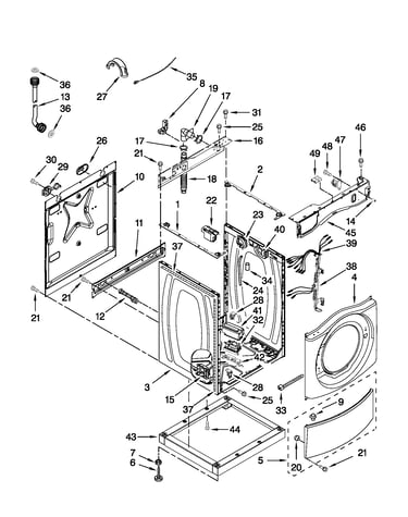 Washer cabinet parts