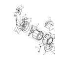 Maytag MLG20PDBWW0 tub and basket parts diagram