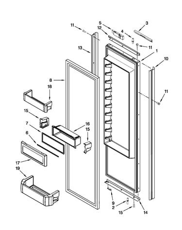 Refrigerator door parts
