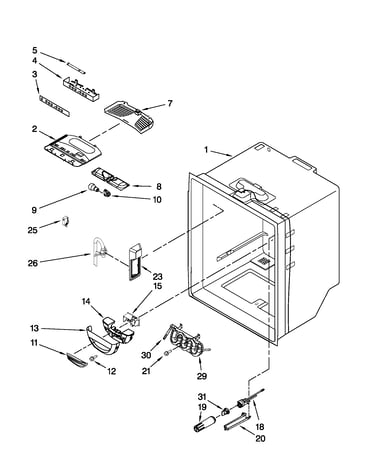 Refrigerator liner parts