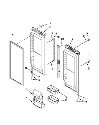 Refrigerator door parts
