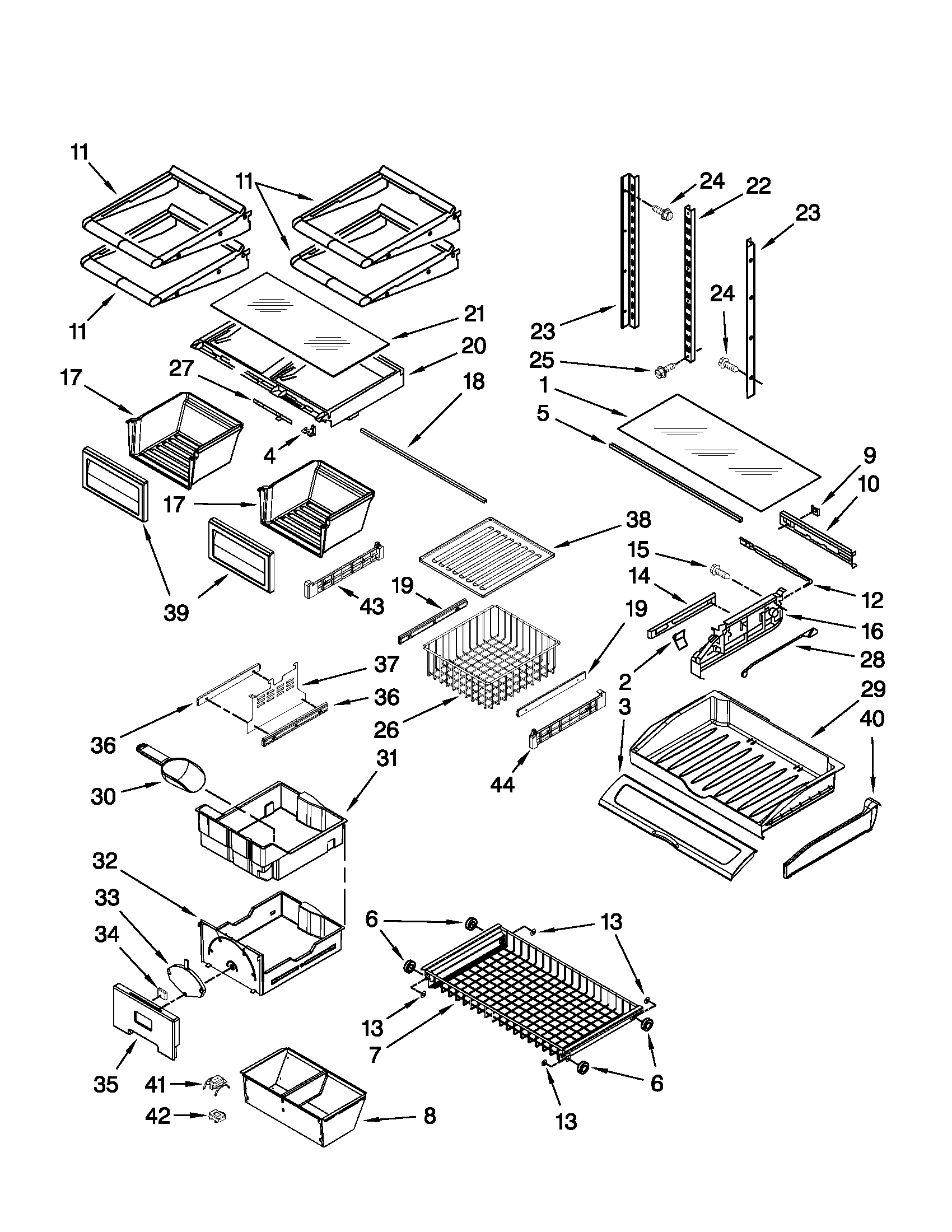 Shelf parts
