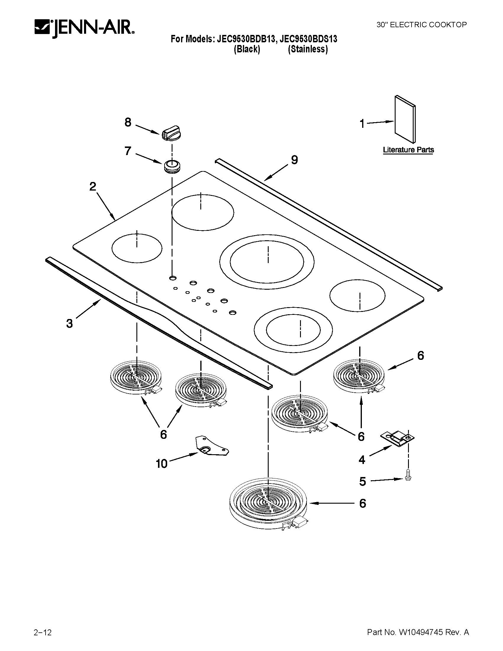Cooktop parts