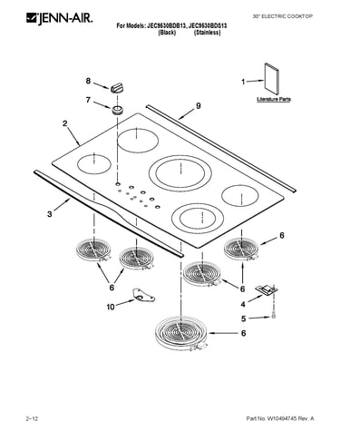 Cooktop parts
