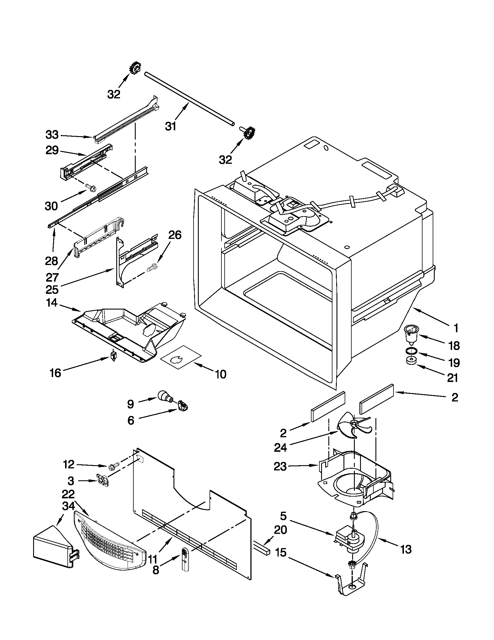 FREEZER LINER PARTS