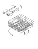 Upper rack and track parts