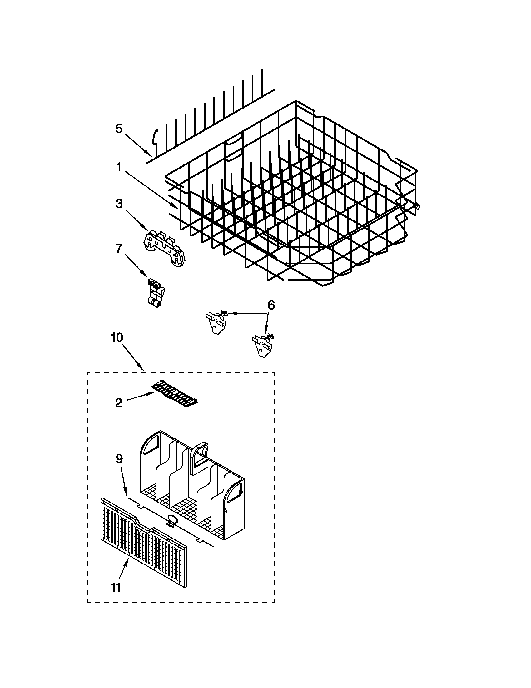 LOWER RACK PARTS