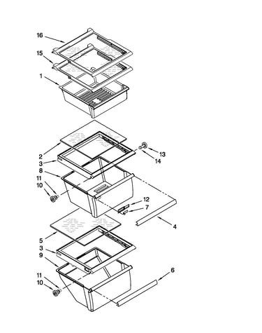 Refrigerator shelf parts